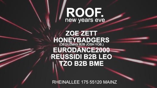 Roof.NewYear w/ Zoe Zett, Honeybadgers, Eurodance2000, Reussidi B2B Leo & BME B2B TZO image
