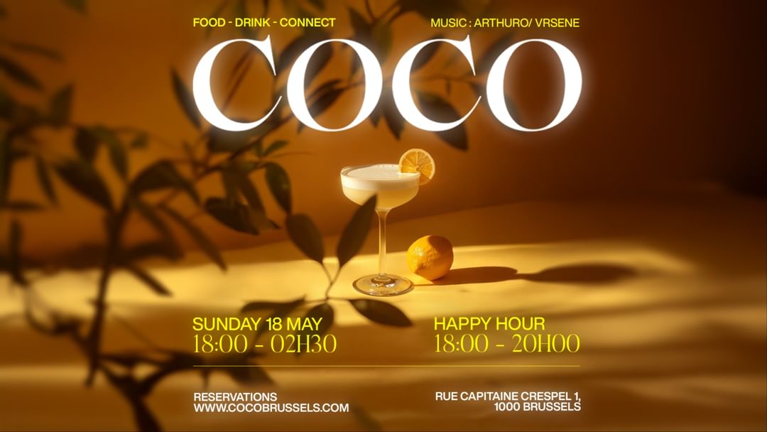ROOFTOP PARTY x COCO BRUSSELS x WEDNESDAY 28 (before public holiday) event cover