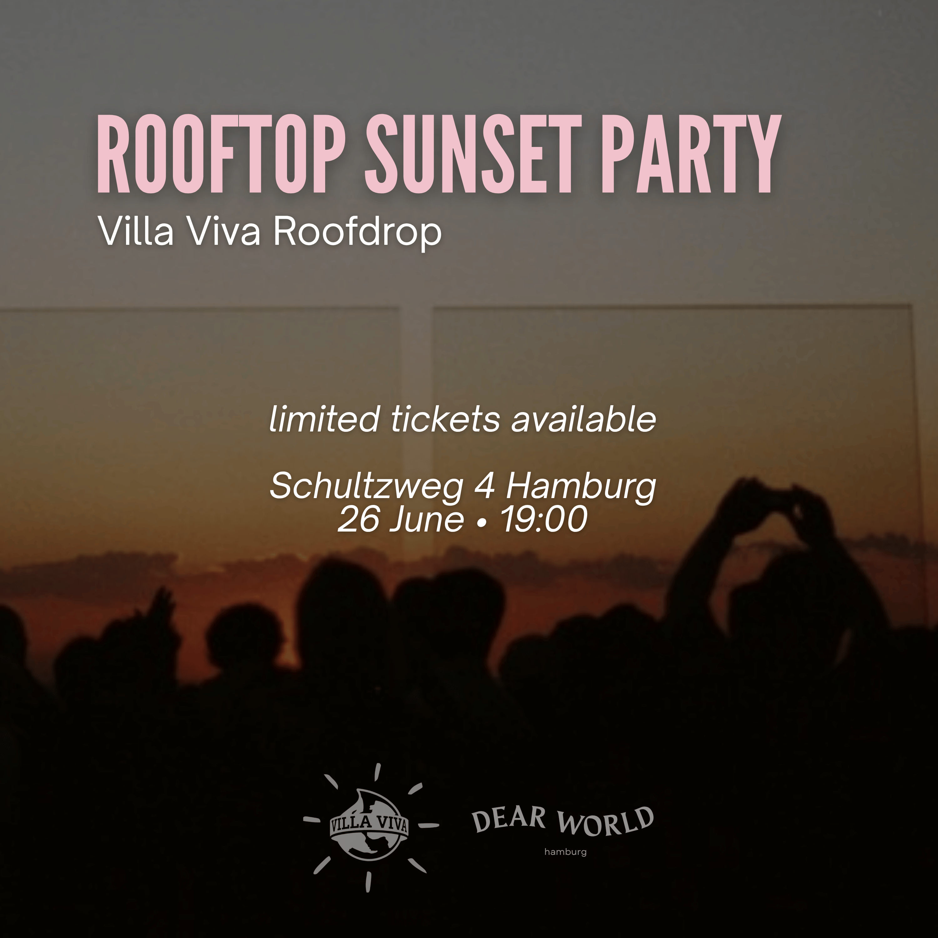 Rooftop Sunset Party by DEAR WORLD - Techno Party in Hamburg