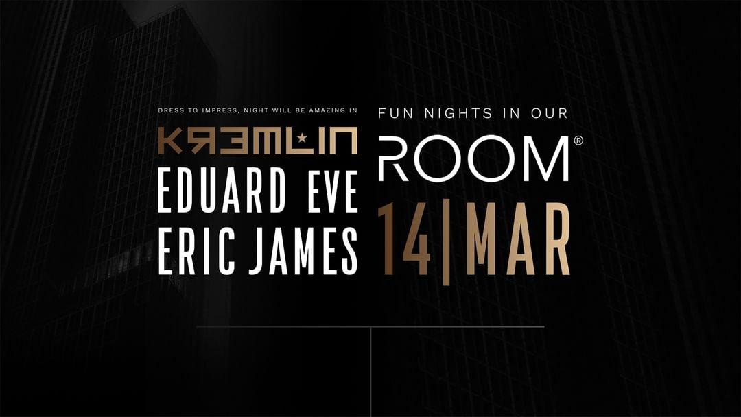 Copertina evento ROOM: EVE, EDUARD, ERIC JAMES