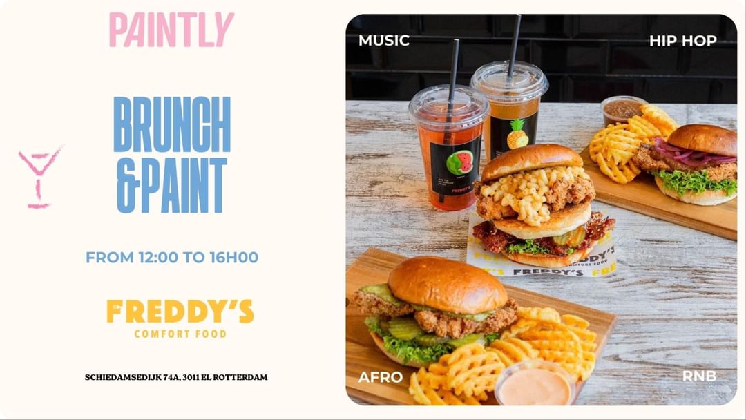 Cartel del evento Rotterdam - Brunch & Paint by Paintly