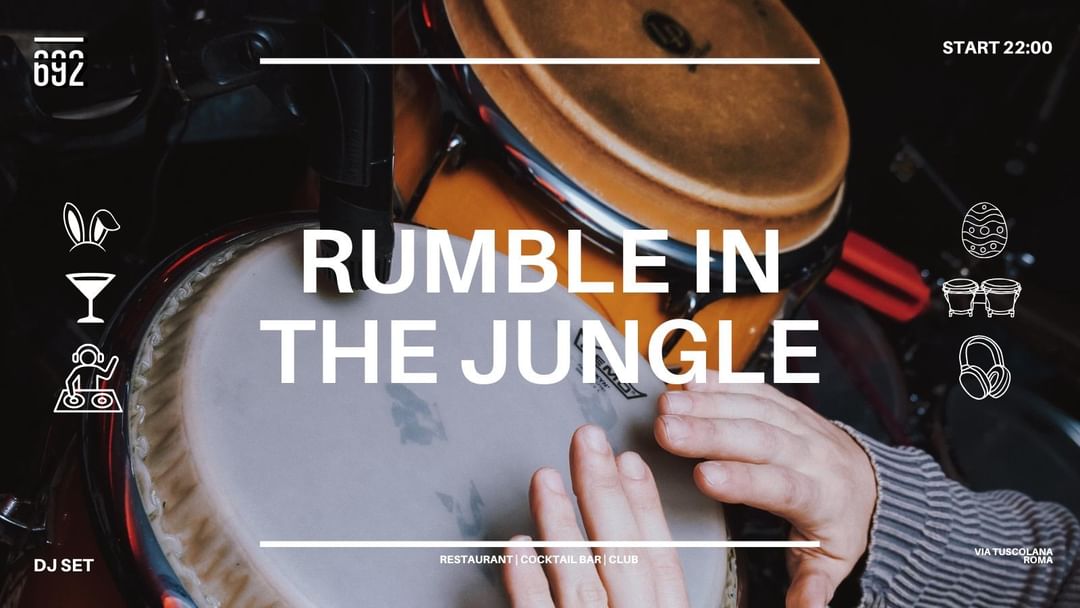 Cartel del evento Rumble in the jungle - afrohouse night @ 692 Secret Garden