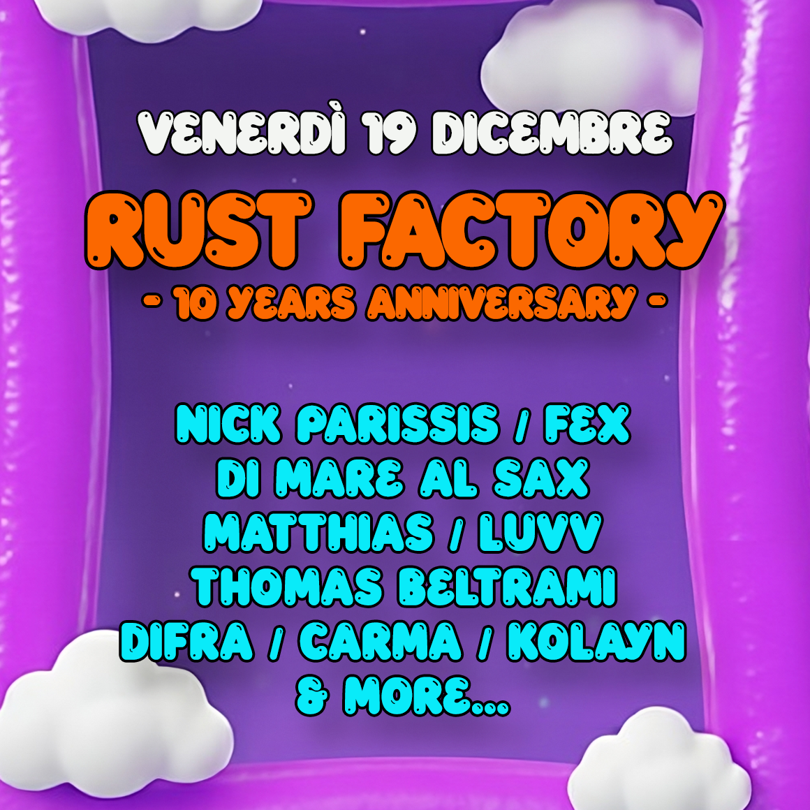 RUST FACTORY x HANGAR (10 Years Anniversary) - FRIDAY 19 December image