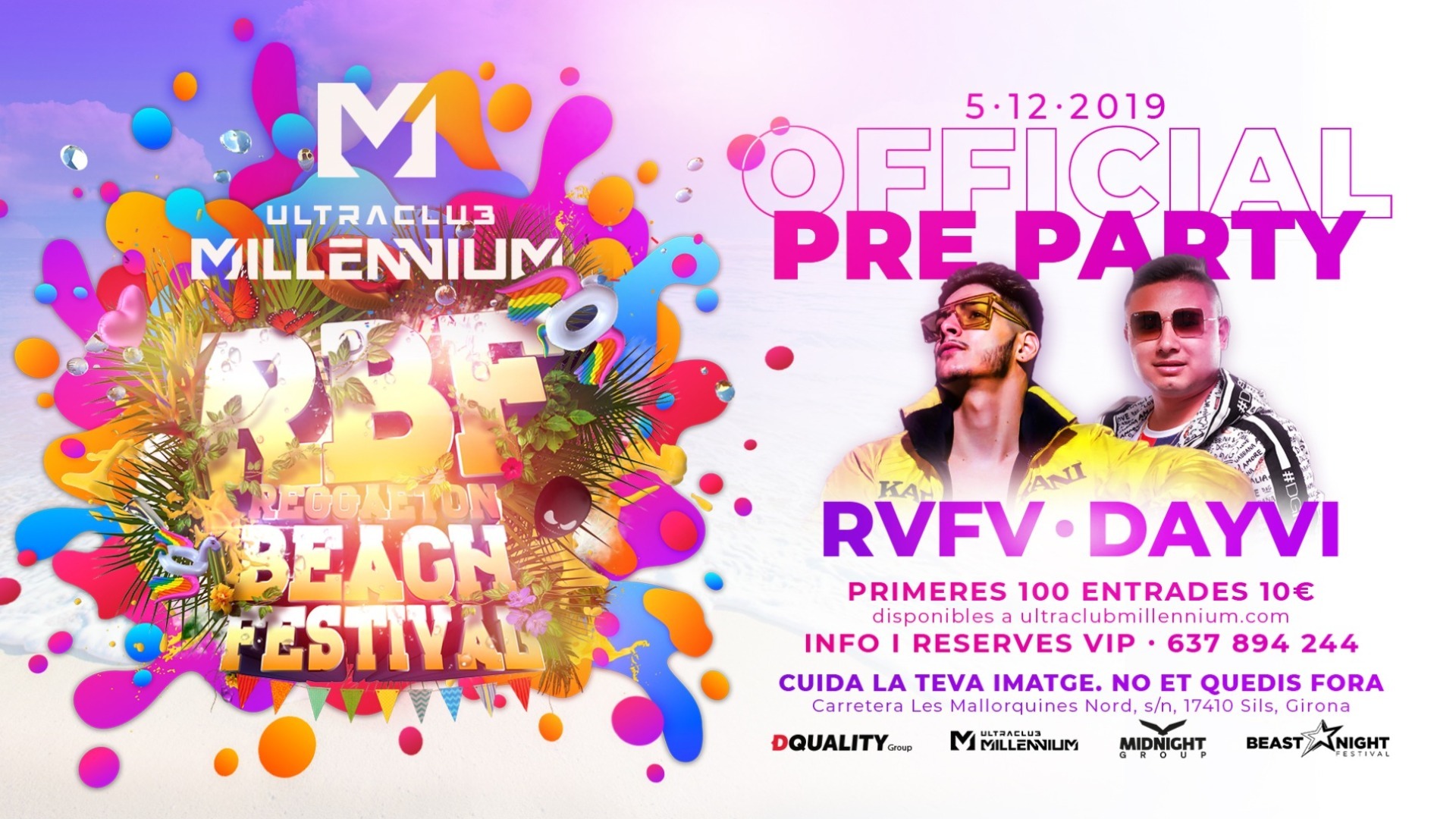 RVFV & DAYVI PRE PARTY REGGAETON BEACH FESTIVAL