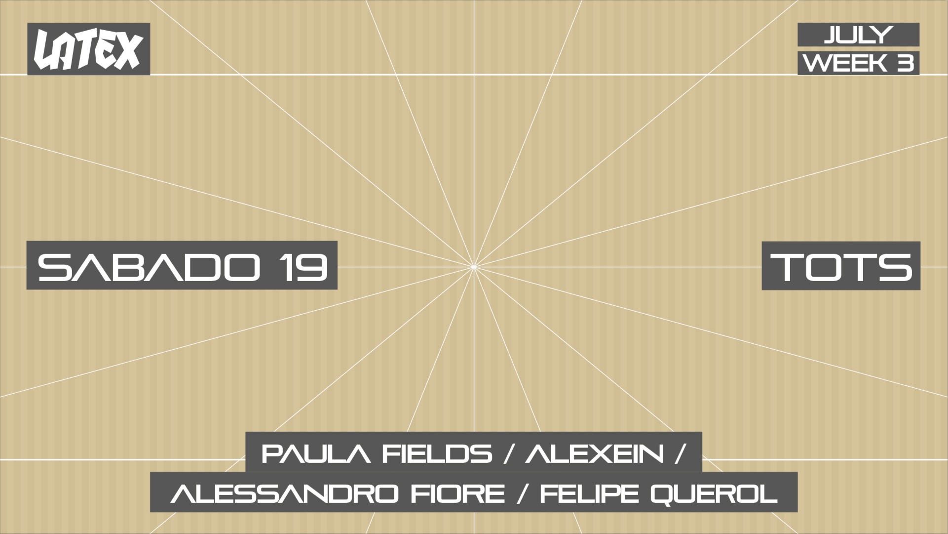 S19/07 TOTS: PAULA FIELDS + ALEXEIN + ALESSANDRO FIORE + FELIPE QUEROL en LATEX image