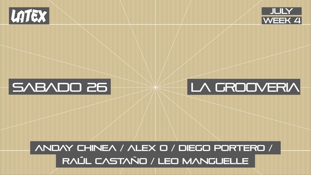Couverture de l'événement S26/07 LA GROOVERIA en LATEX