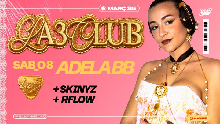 Cover for event: SÁBADO 08 | ADELA BB + Skinyz + RFlow