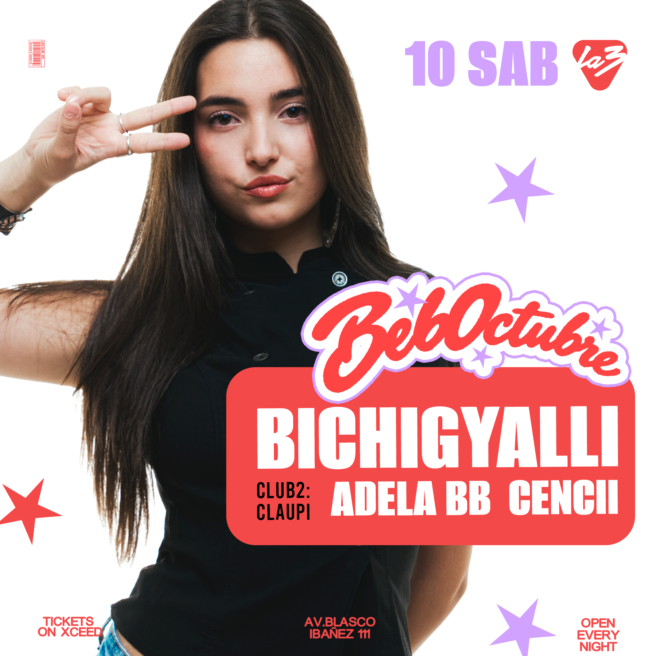 SÁBADO 10 | BICHIGYALLI + Adela BB + Claupi | La2: Buch1, presso La3