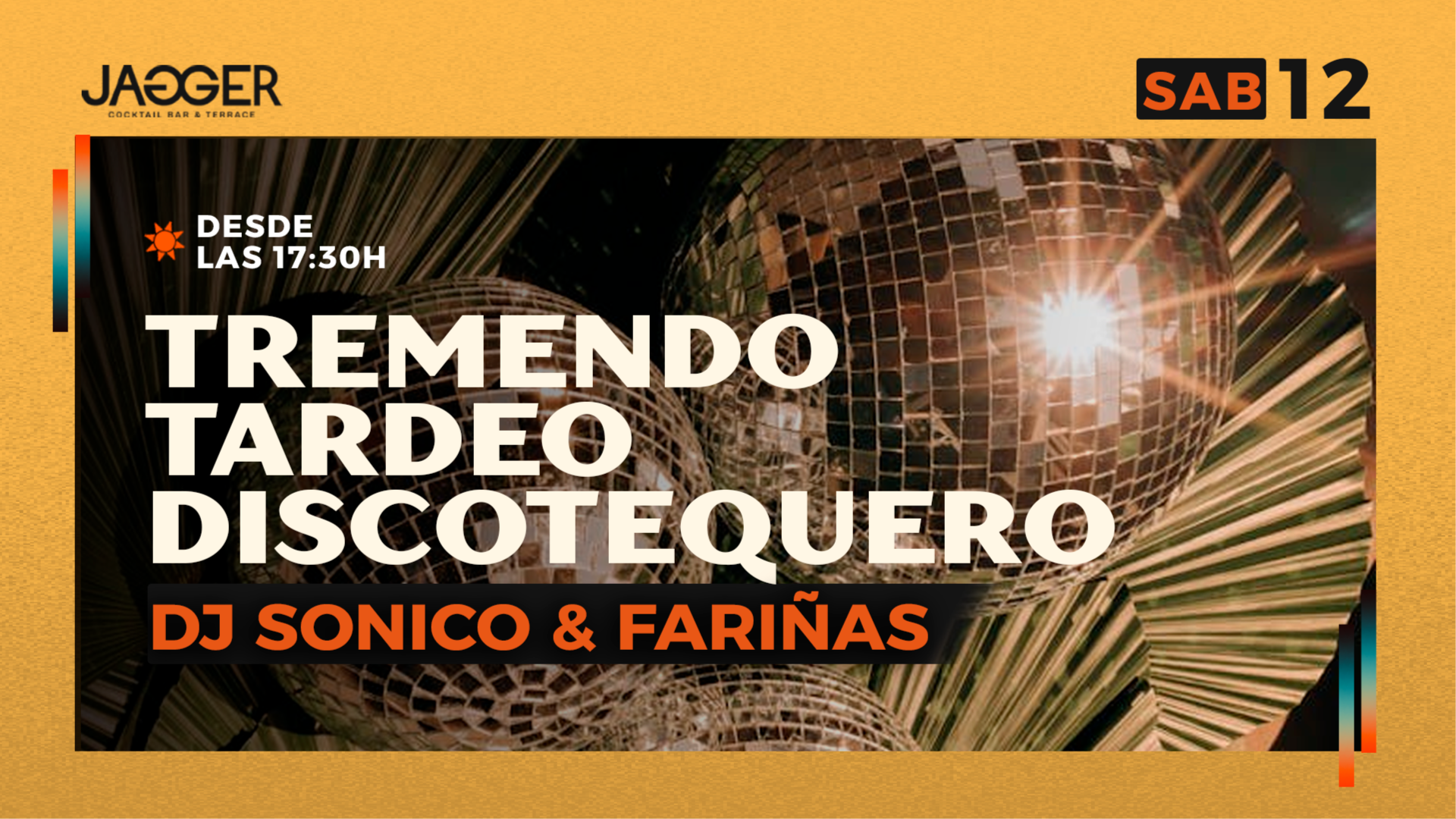 Sábado 12/04 TARDEO JAGGER CLUB: TREMENDO TARDEO DISCOTHEQUERO