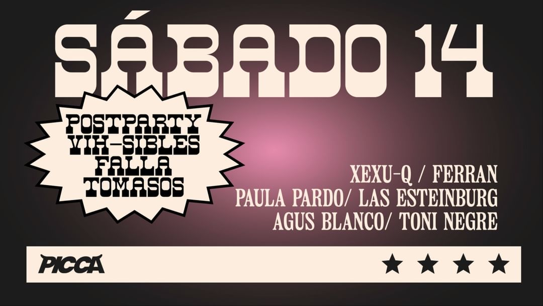 Cartel del evento Sábado 14/6 POST PARTY VIHSIBLES 