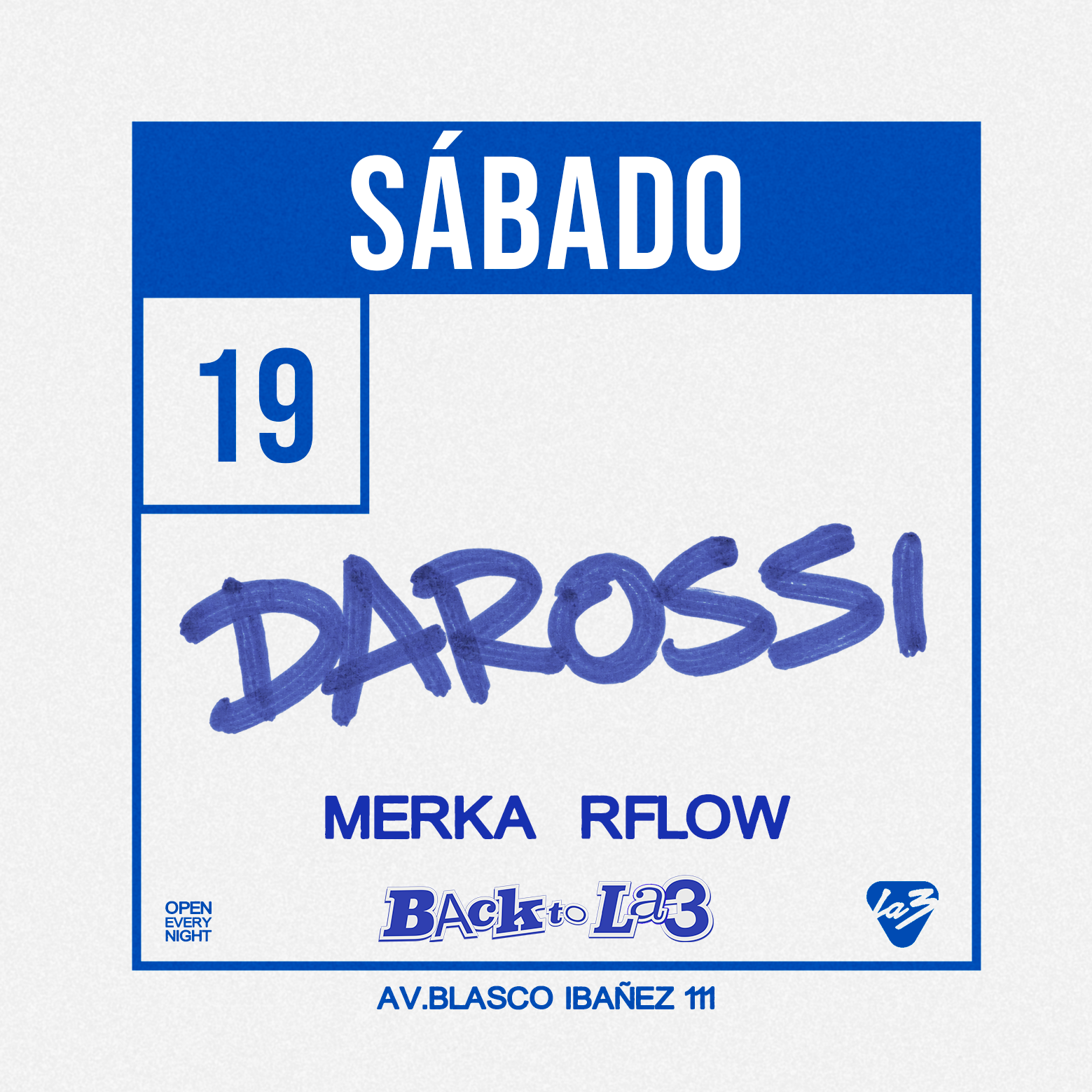 SÁBADO 19 | DAROSSI + Merka + Rflow image