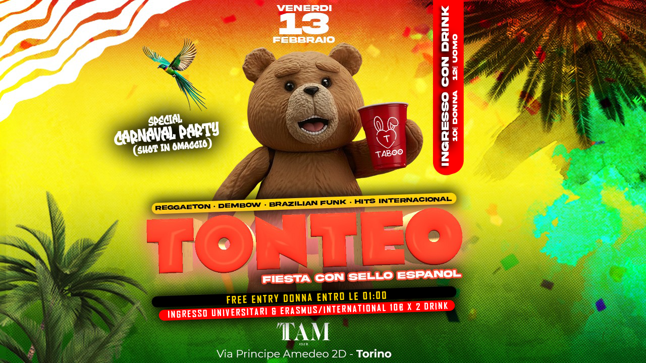 VIERNES 13.02 • CARNAVAL PARTY with TONTEO • TAM image