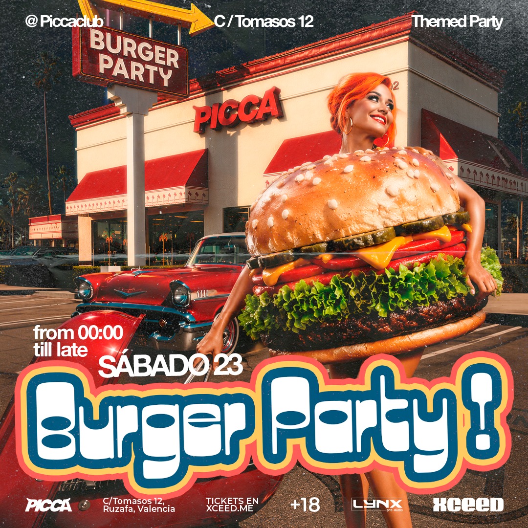 Sábado 23/5 BURGUER PARTY en PICCA image