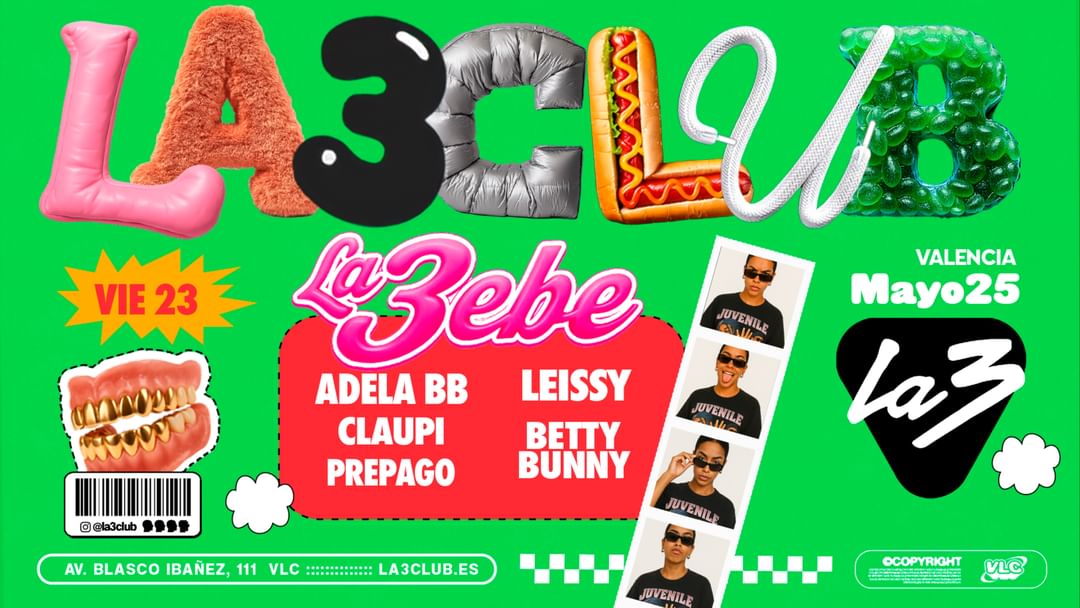 Cartell de l'esdeveniment VIERNES 23 | LA BEBE W/ BETTY BUNNY + LEISSY
