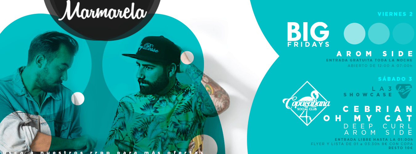 SÁBADO 3 DICIEMBRE "LA 3 SHOWCASE" / CEBRIÁN / OH MY CAT / DEEP CURL / AROM SIDE image