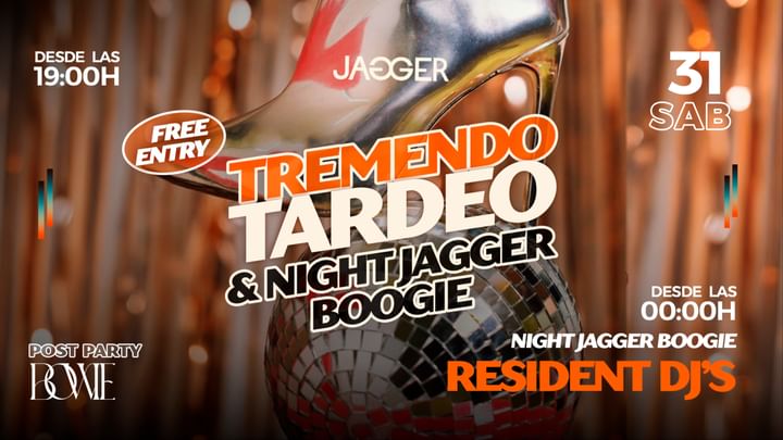 Cover for event: Sábado 31/05 TREMENDO TARDEO & NIGHT JAGGER BOOGIE