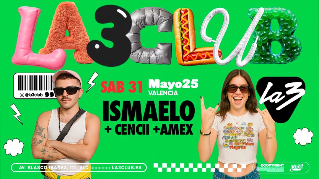 SÁBADO 31 | ISMAELO + CENCII + AMEX event cover