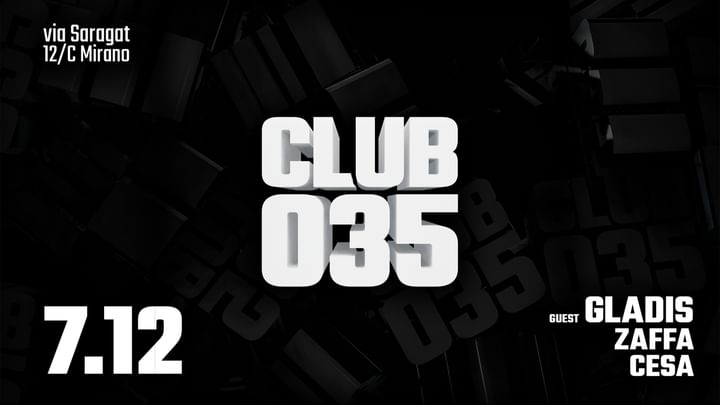 Cover for event: Sabato 07 Dicembre - Club 035