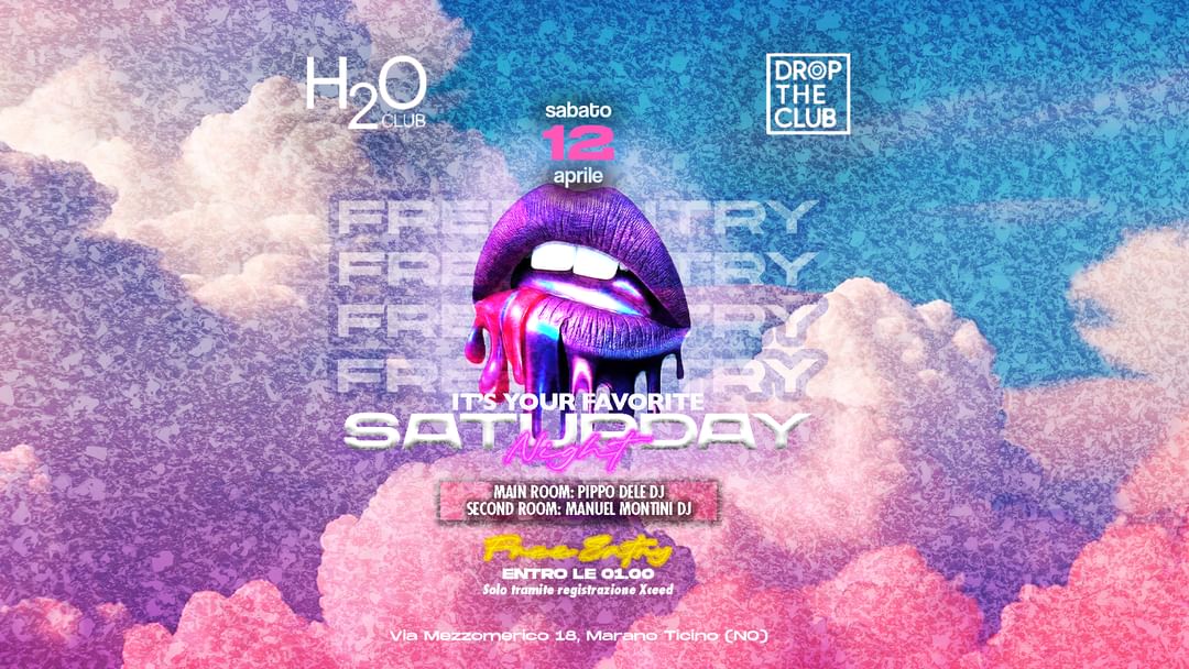 Sabato 12 Aprile 2025 - H2O Club event cover