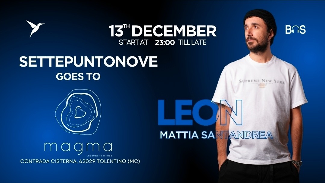SABATO 13 DICEMBRE - LEON at MAGMA - with SETTEPUNTONOVE & BETTERSOUND image