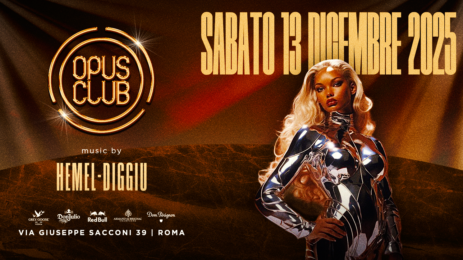 Sabato 13 dicembre @Opus Club image