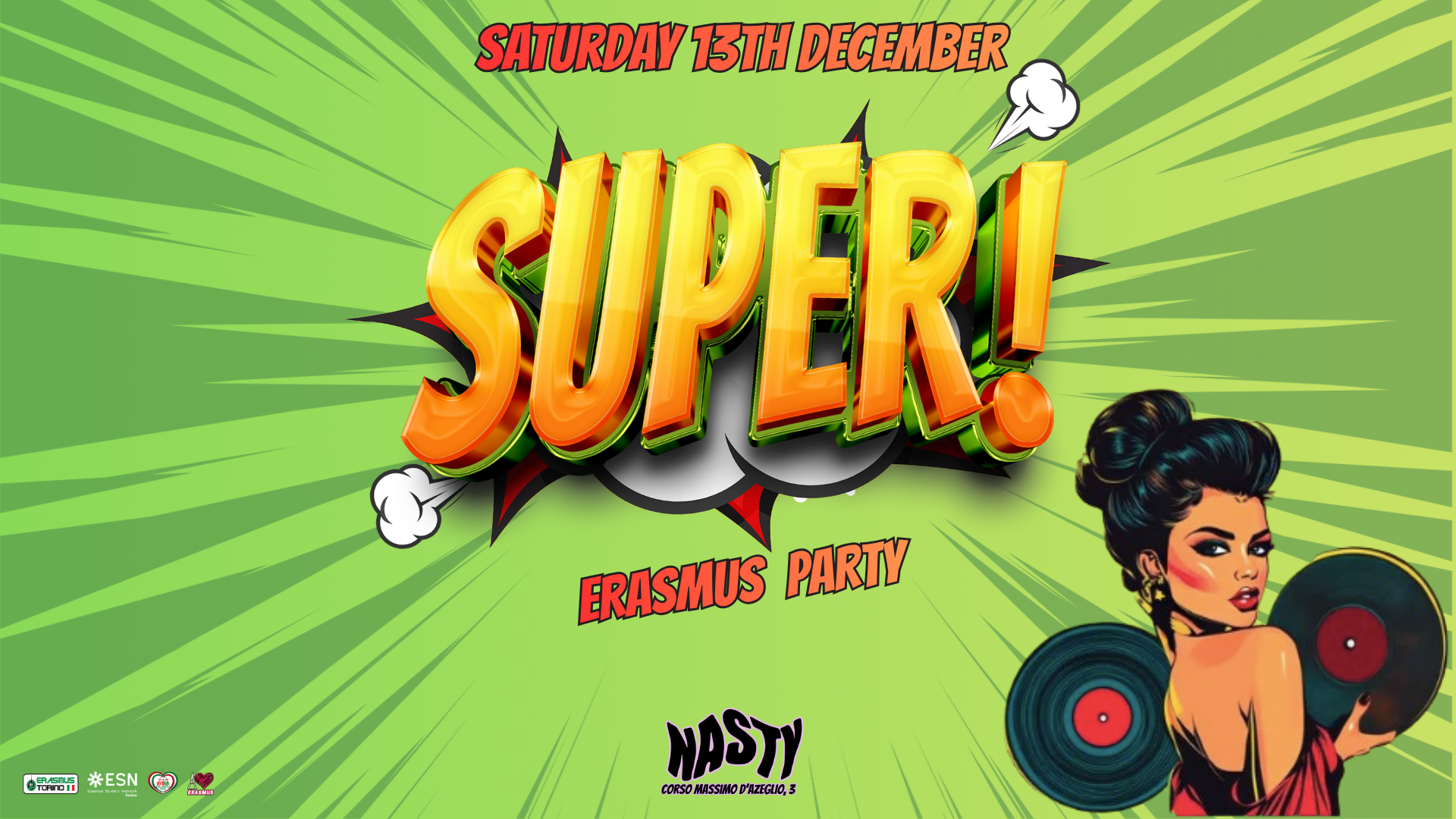 Sabato 13 Dicembre *Super* University and Erasmus Party @ Nasty Club  image