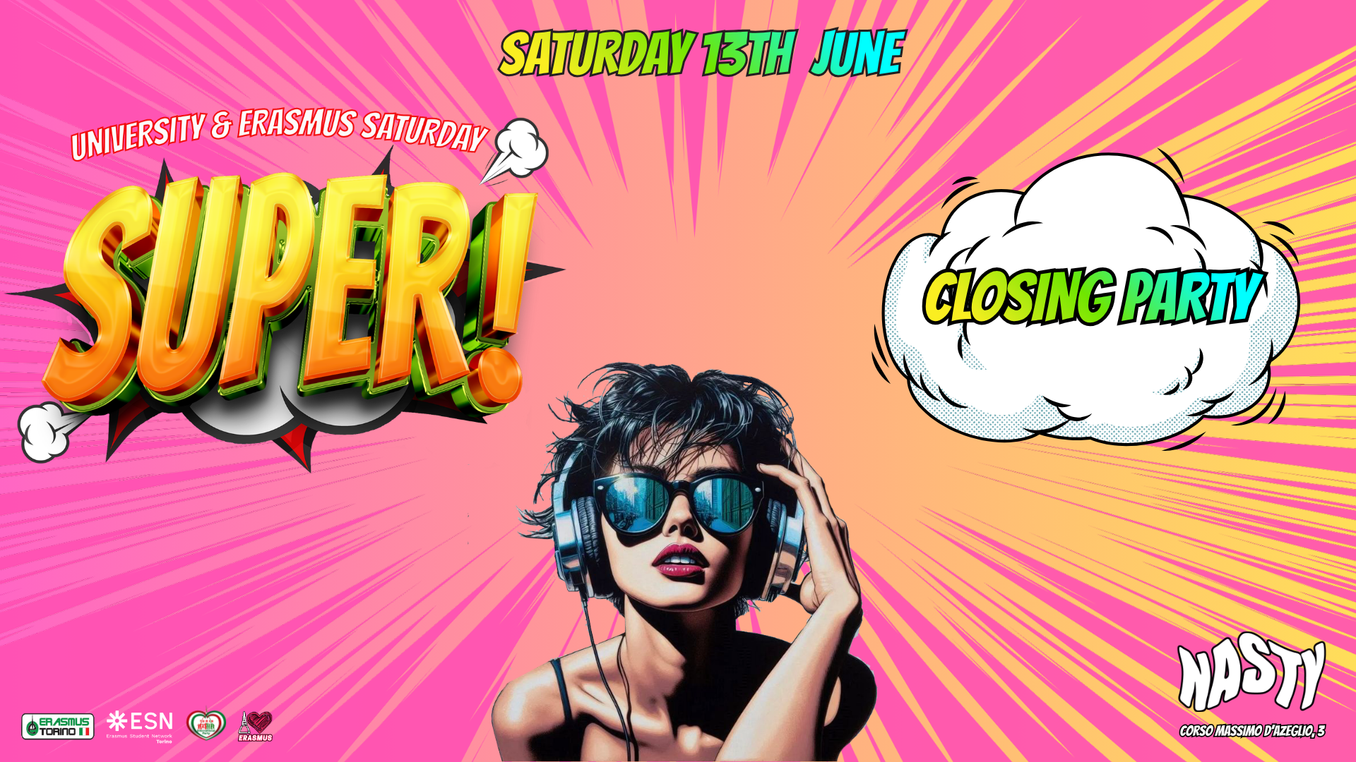 Sabato 13 Giugno *Super* University and Erasmus Party @ Nasty Club image