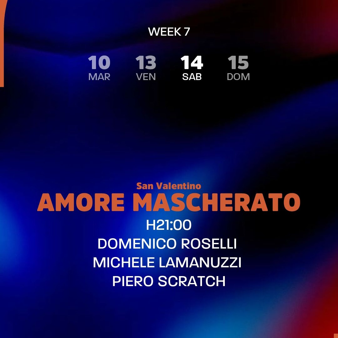 Sabato 14 Febbraio - AMORE MASCHERATO - ATRIO22 image