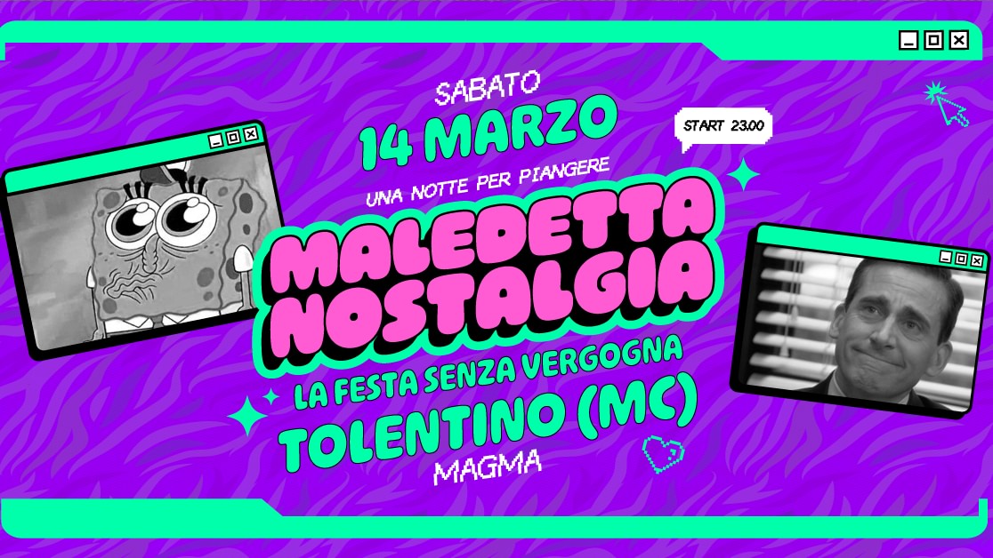 SABATO 14 MARZO - MALEDETTA NOSTALGIA at MAGMA image