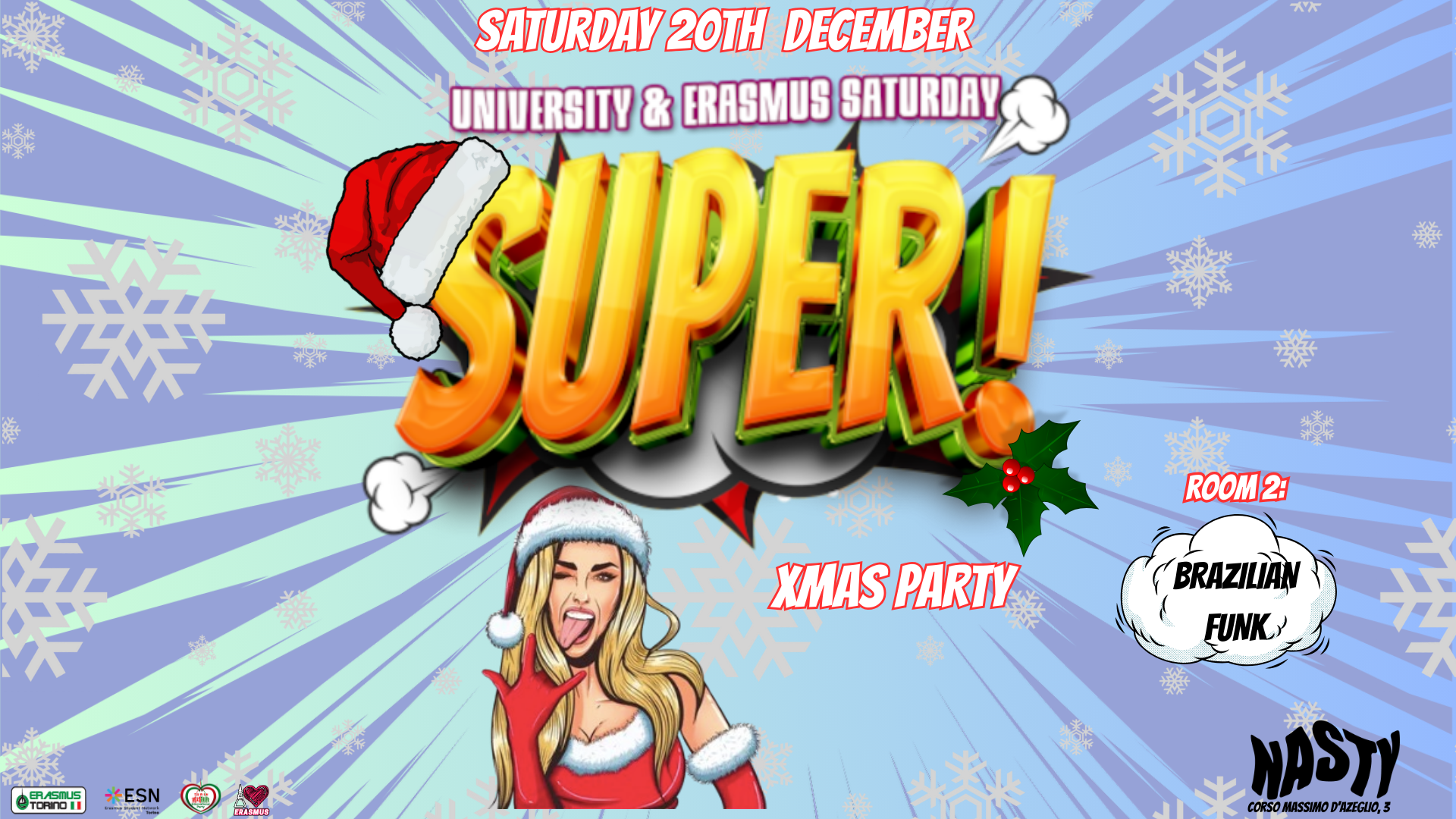 Sabato 20 Dicembre *Super* University and Erasmus Christmas Party @ Nasty Club  image