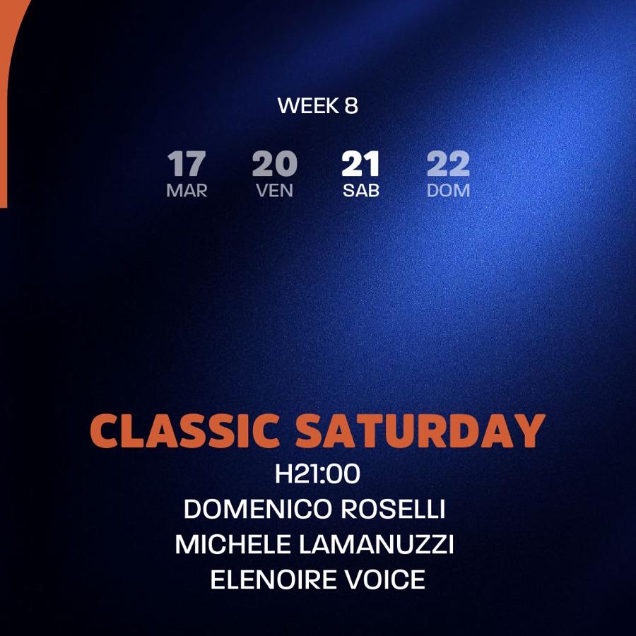 Sabato 21 Febbraio - classic saturday - ATRIO22 image