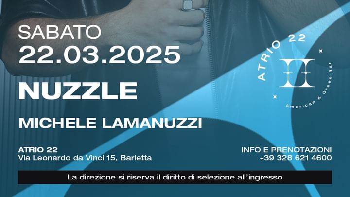 Cover for event: Sabato 22 Marzo 2025 guest dj NUZZLE
