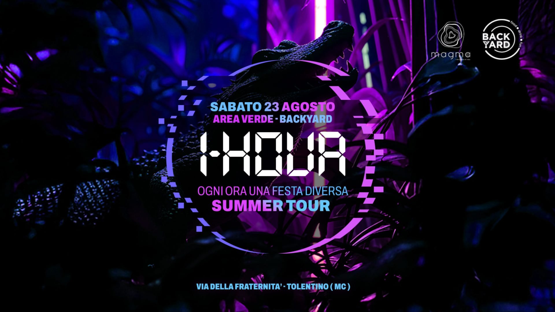 SABATO 23 AGOSTO-1 HOUR at BACK YARD Tolentino  image