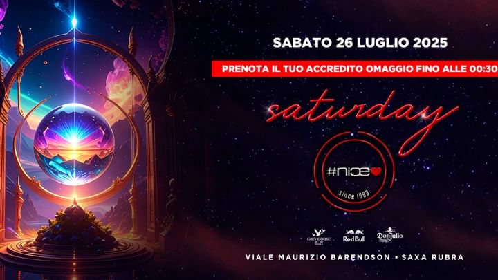 Cover for event: Sabato 26 Luglio@ Nice