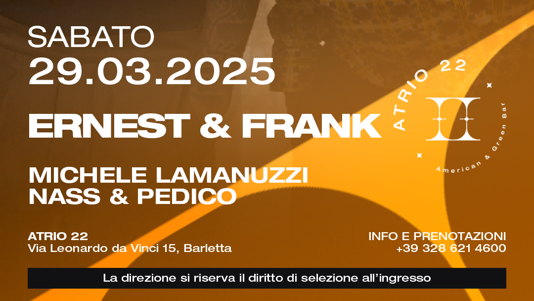 Sabato 29 Marzo 2025 guest dj ERNEST & FRANK image