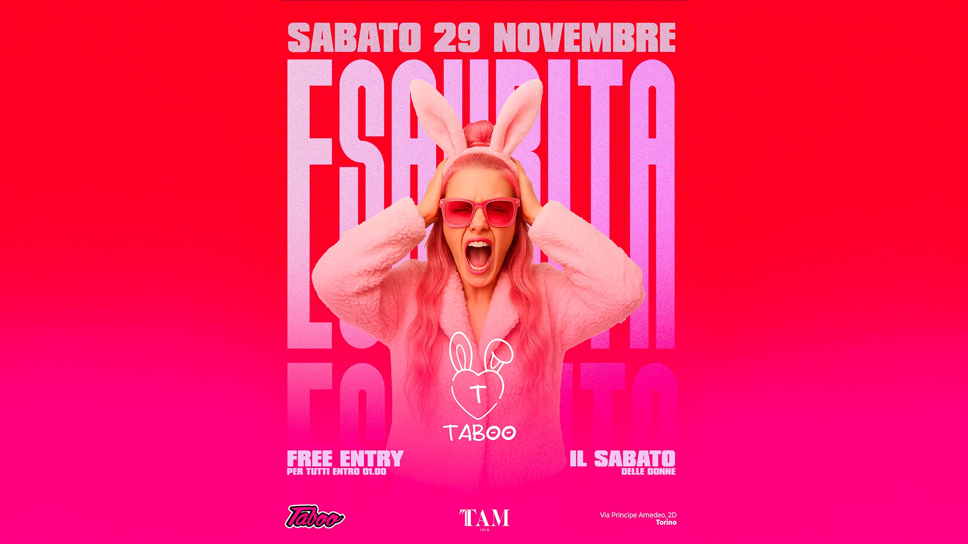 SABATO 29.11 • TABOO with ESAURITA • TAM image