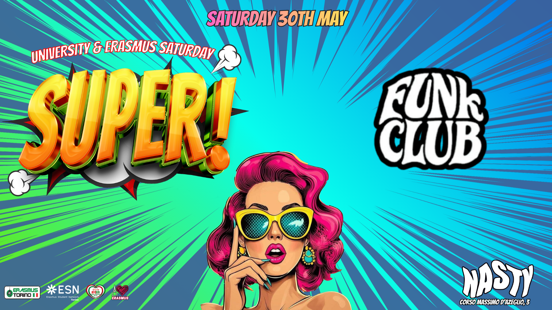 Sabato 30 Maggio *Super* University and Erasmus Party @ Nasty Club image