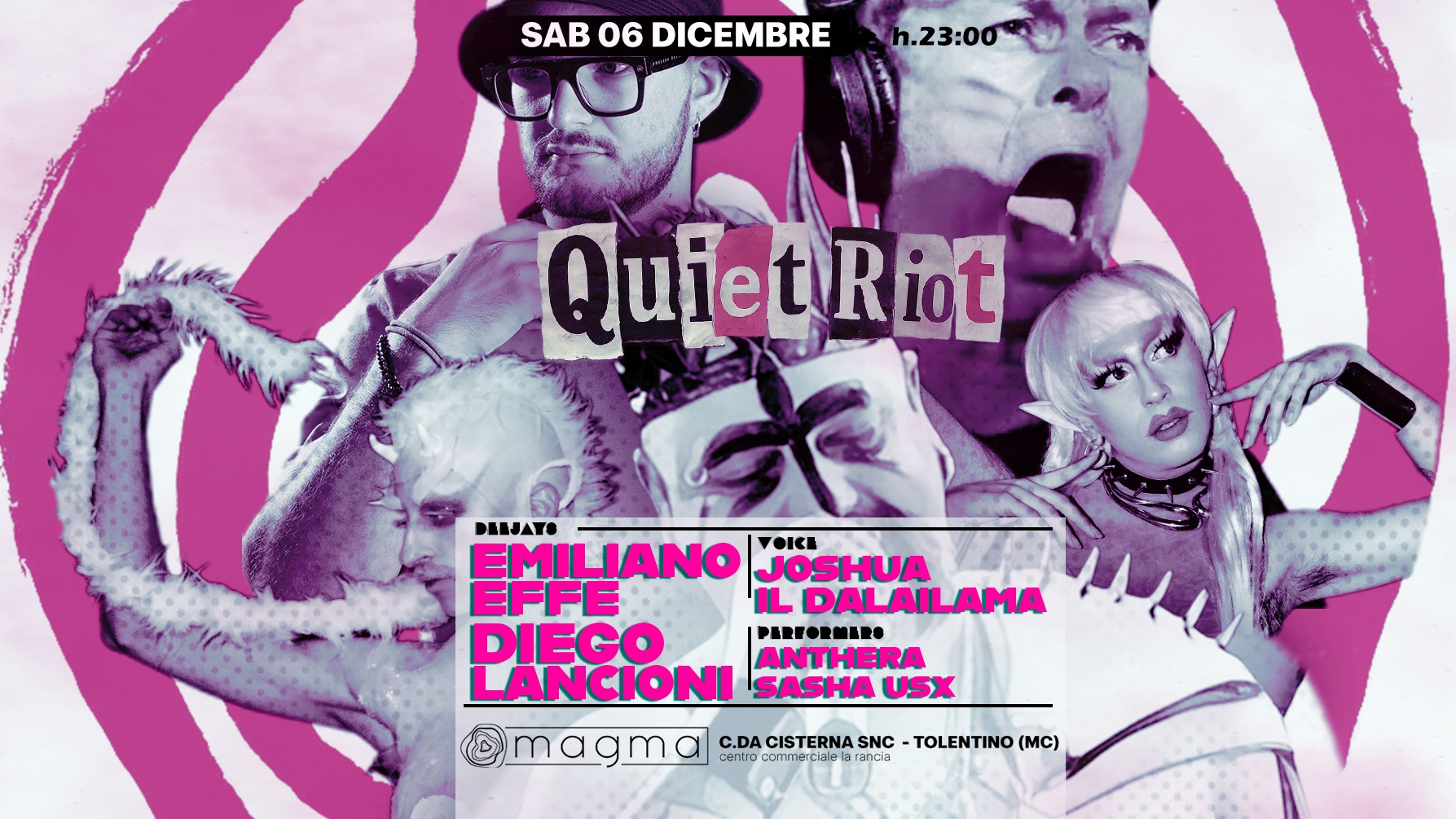 SABATO 6 DICEMBRE - QUIET RIOT - EMILIANO EFFE at MAGMA image