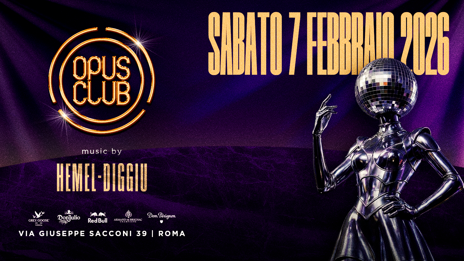 Sabato 7 febbraio 2026 @Opus Club image