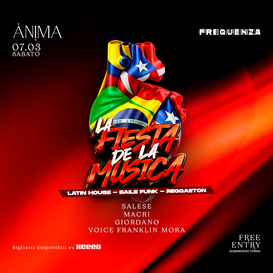 Sabato 7 Marzo - Frequenza - Fiesta de la Musica image