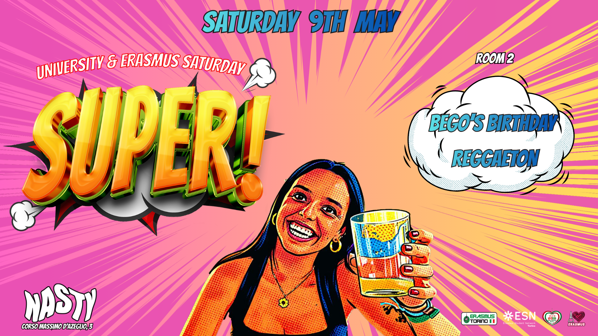 Sabato 9 Maggio *Super* University and Erasmus Party @ Nasty Club image