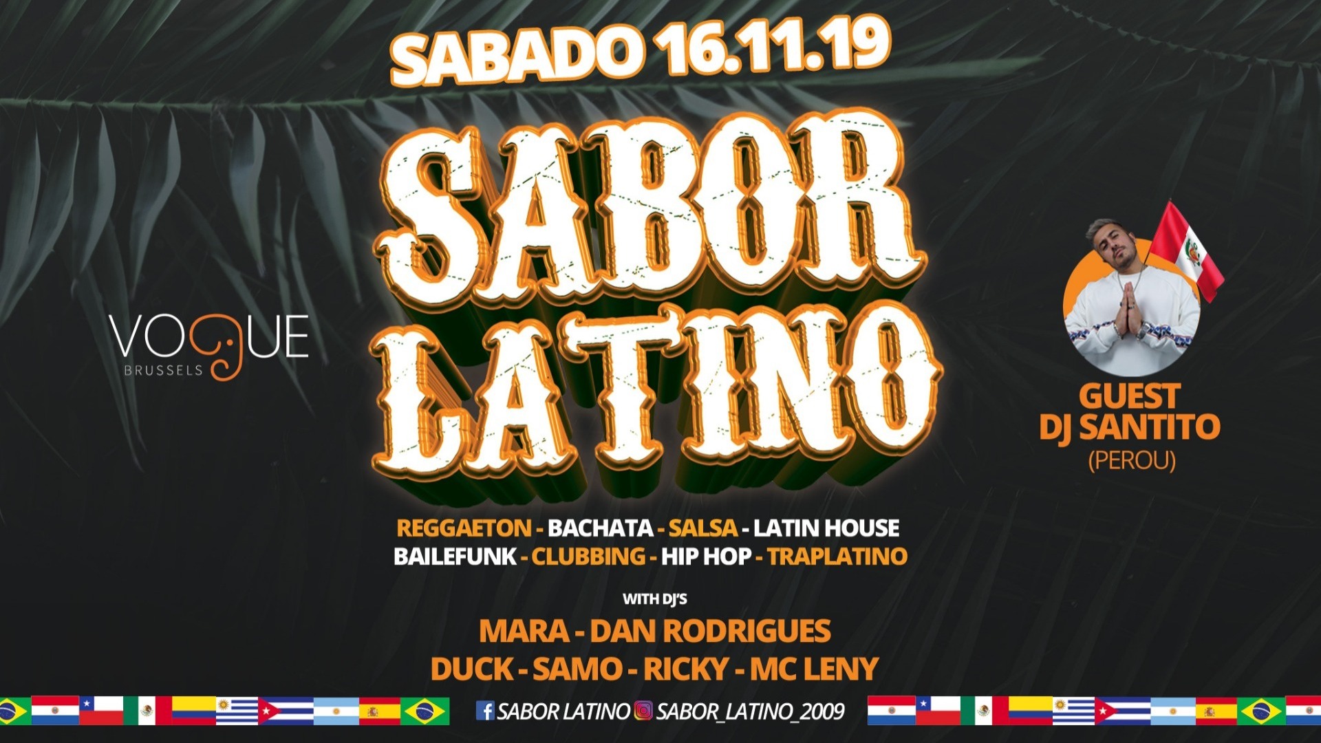 Sabor Latino X 16.11 X Invit Dj Santito (Peru) X Vogue Brussel image