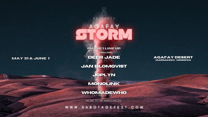 Cover for event: SABOTAGE presents AGAFAY STORM