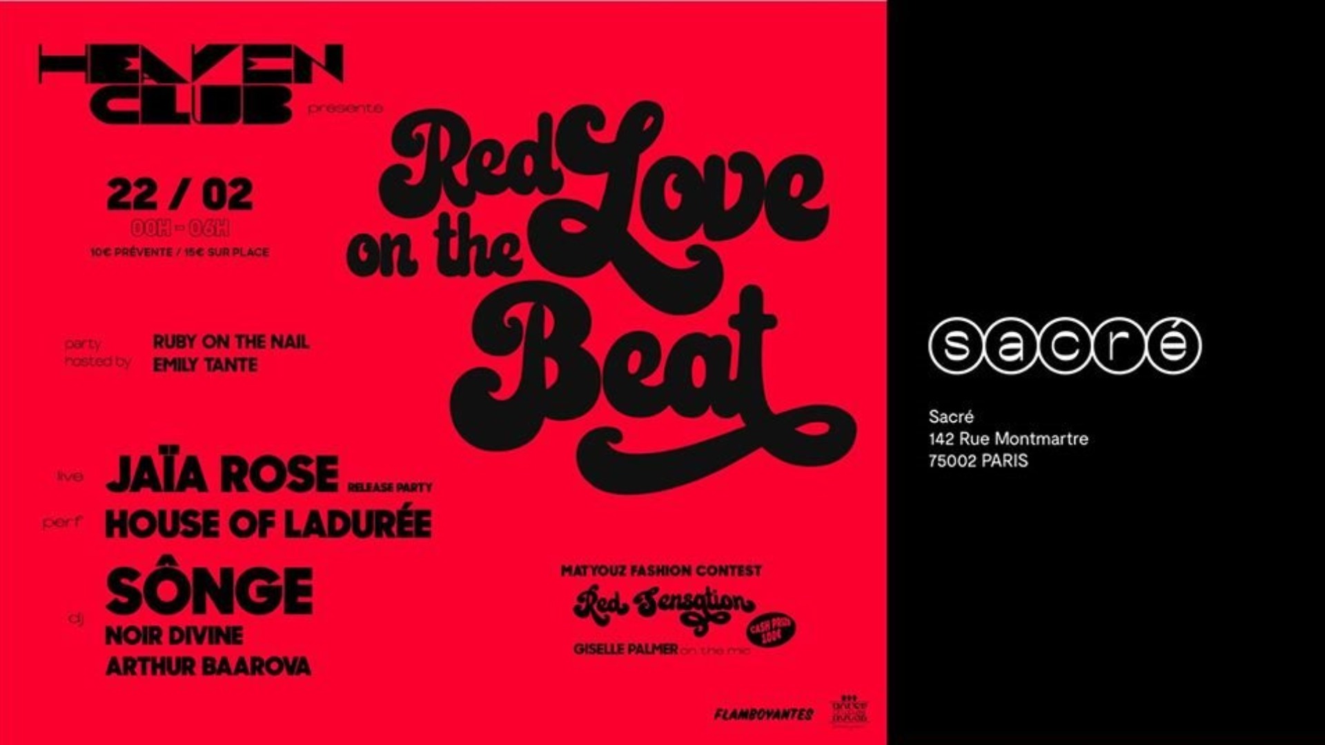 Sacré Heaven Club Avec Jaia Rose Live et Sônge image