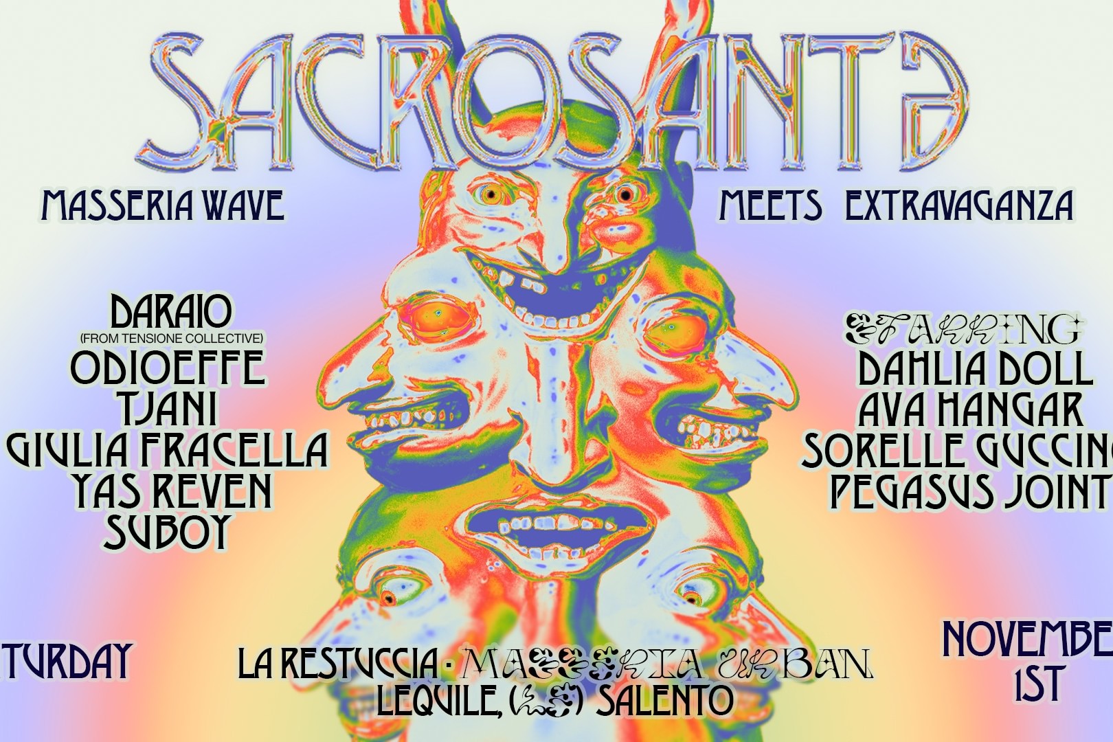 SACROSANTƏ con Daraio, Tjani, Yas Reven, Ava Hangar, Sorelle Guccino, Odioeffe & more.. image