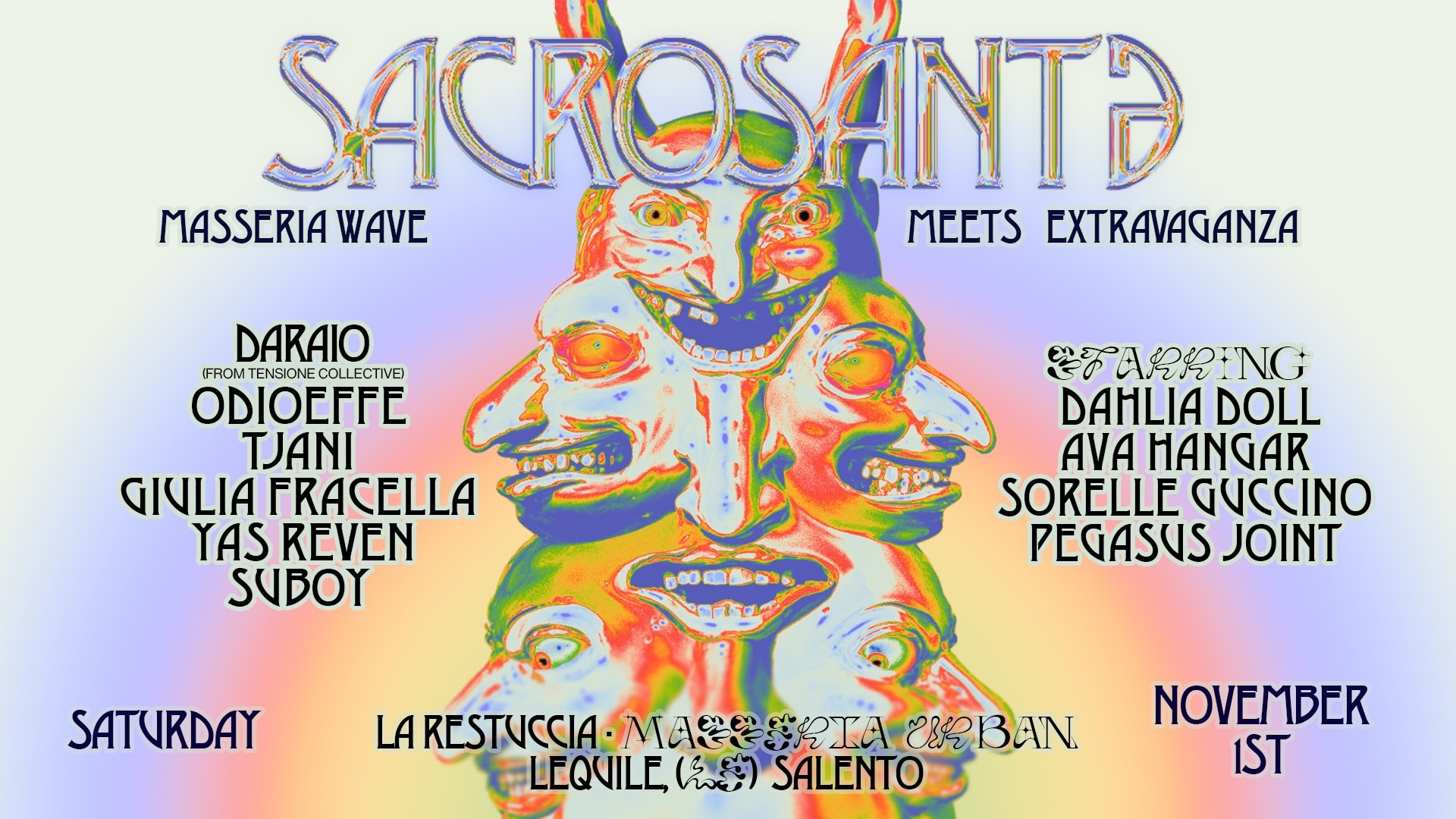 SACROSANTƏ con Daraio, Tjani, Yas Reven, Ava Hangar, Sorelle Guccino, Odioeffe & more.. image