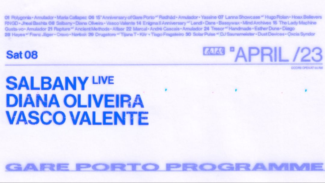 Salbany live + Diana Oliveira + Vasco Valente -Eventplakat
