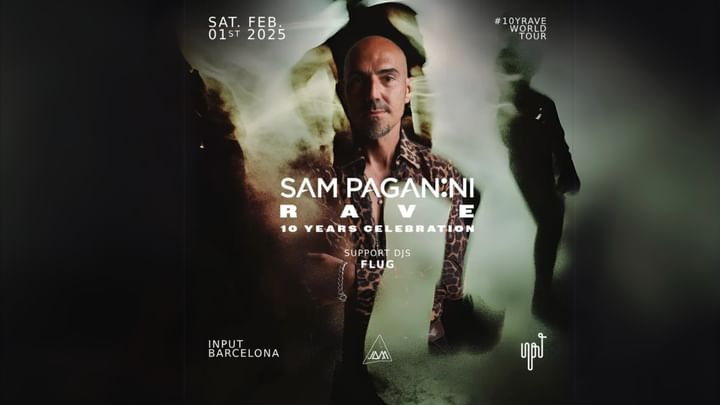 Cover for event: Sam Paganini pres RAVE 10 years celebration