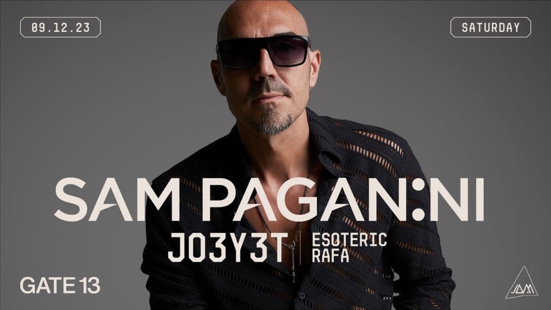 SAM PAGANINI  x  JO3Y3T X ESOTERIC X RAFA-Eventplakat