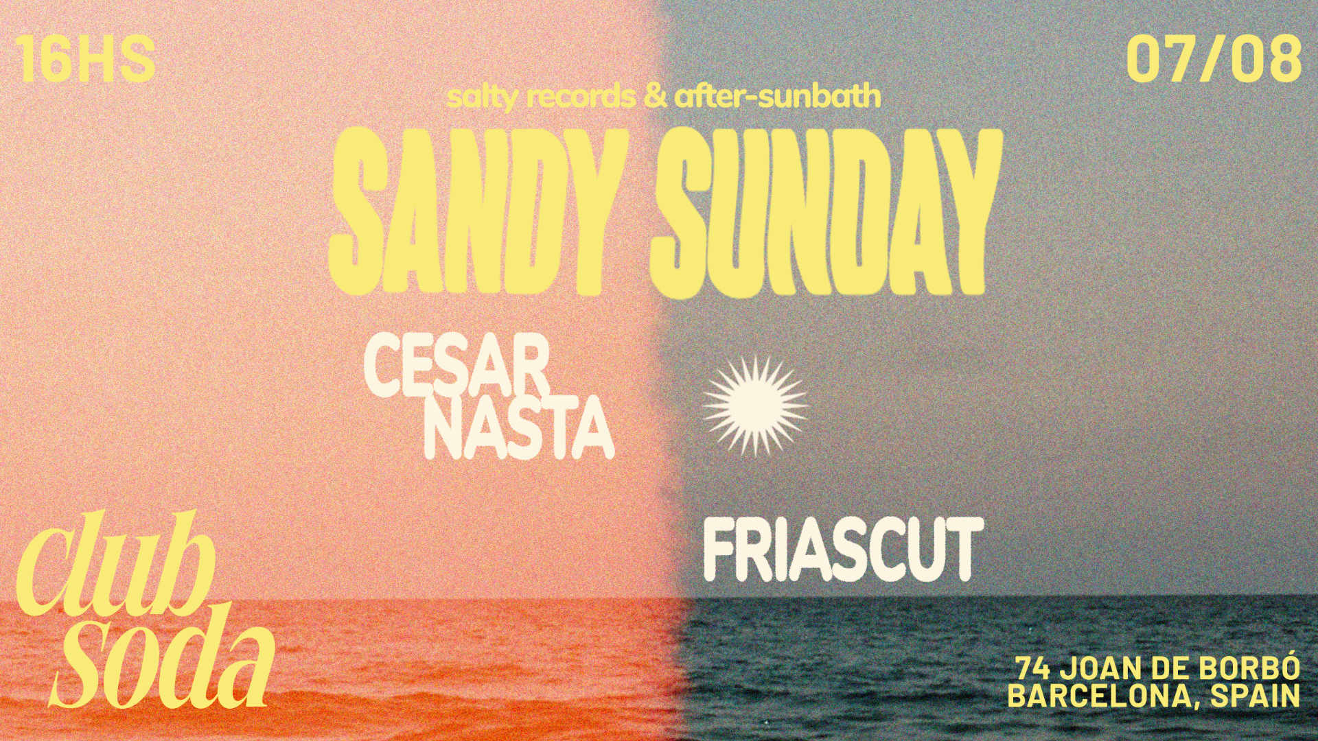Sandy Sunday: Cesar Nasta & Friascut (entrada gratuita) image